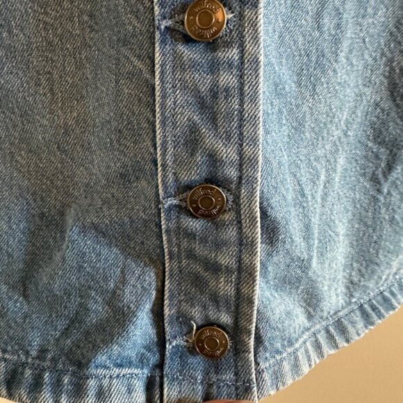 Wilfred Free Denim Mini Skirt Size 4 – Button Front Pockets Casual Classic - Picture 3 of 7